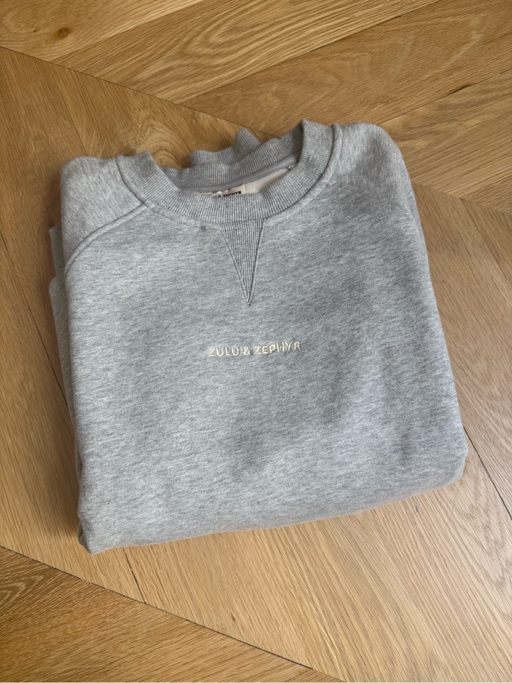 Zulu & Zephyr Light Grey Crewneck Sweatshirt